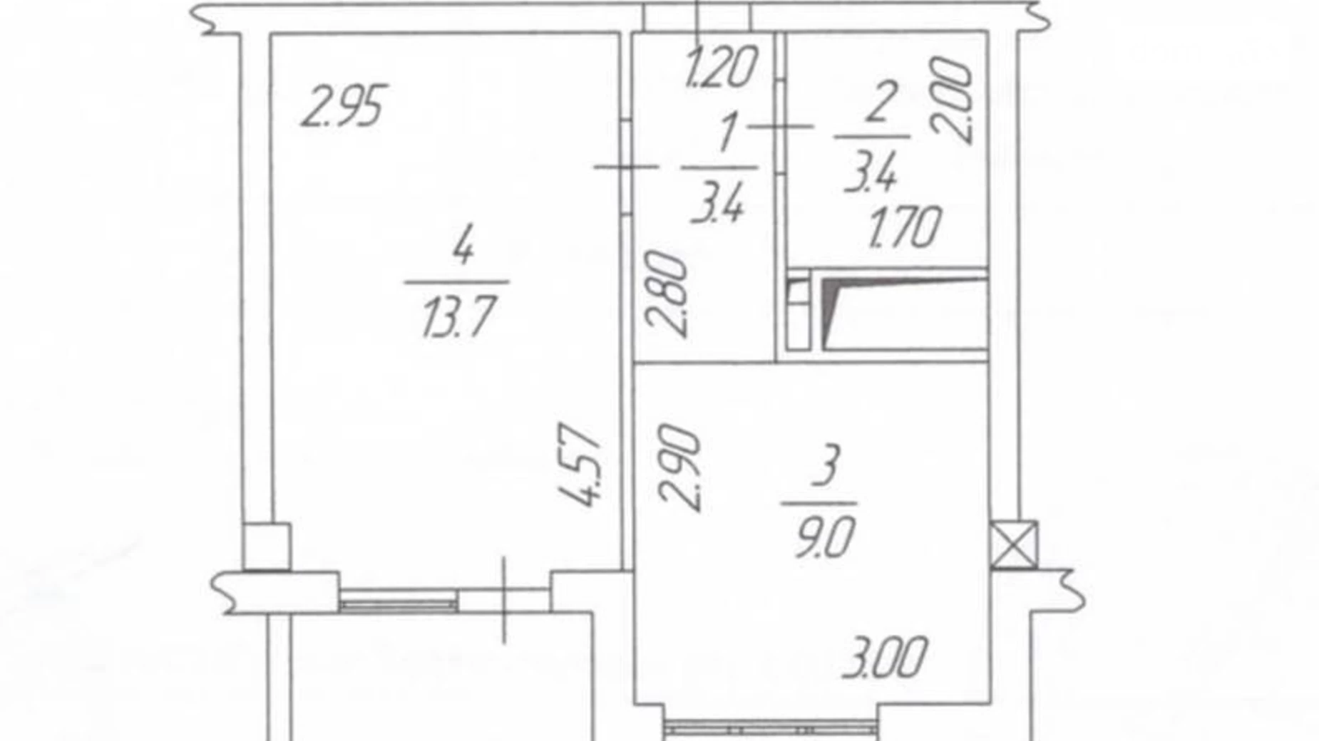 Продается 1-комнатная квартира 30.6 кв. м в Одессе, ул. Гераневая - фото 2