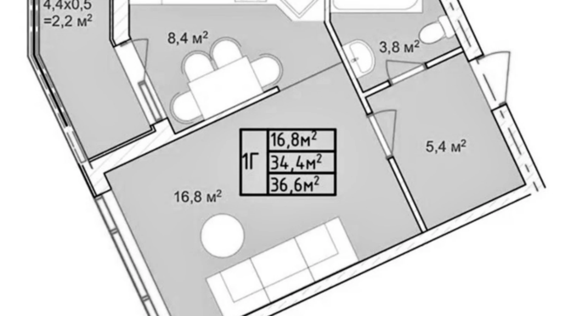 Продається 1-кімнатна квартира 37 кв. м у Одесі, Фонтанська дор. - фото 5
