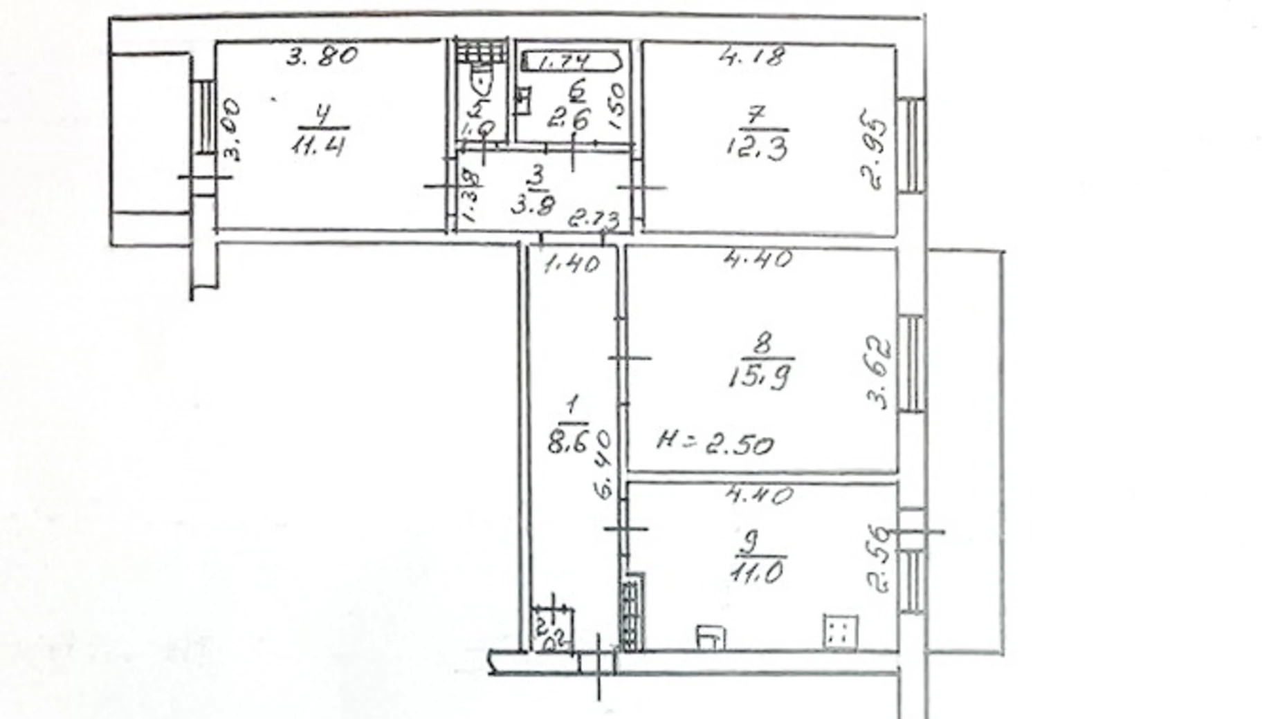 Продается 3-комнатная квартира 70.6 кв. м в Одессе, ул. Семьи Глодан(Ильфа и Петрова) - фото 3