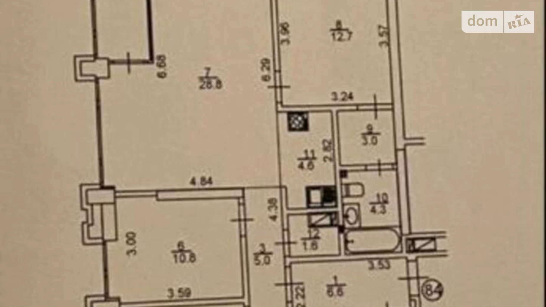 Продається 3-кімнатна квартира 102 кв. м у Києві, вул. Зарічна, 4 корпус 2 - фото 2