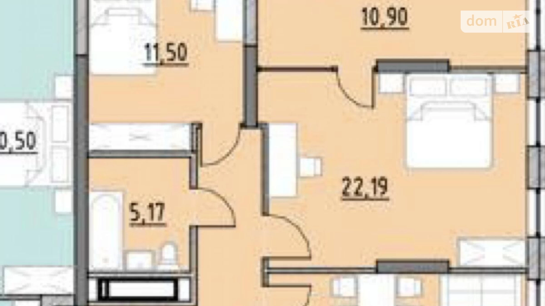 Продается 2-комнатная квартира 87 кв. м в Киеве, Железнодорожное шоссе, 45А - фото 5
