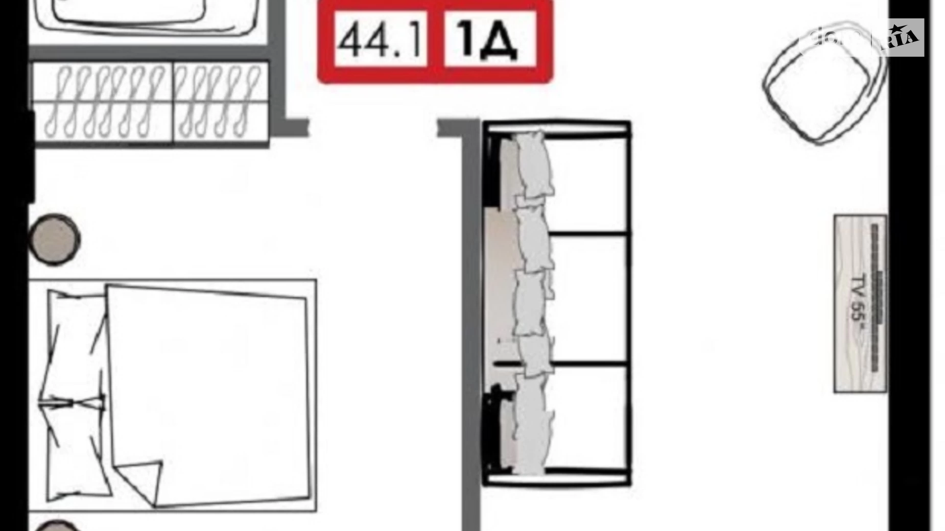 Продается 1-комнатная квартира 44.8 кв. м в Крыжановка, цена: 33500 $ - фото 5