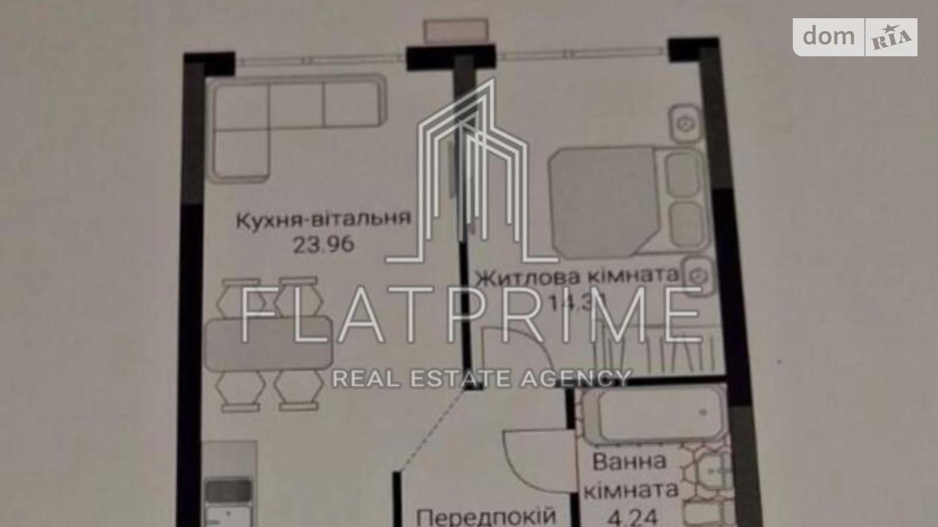 Продається 1-кімнатна квартира 48 кв. м у Києві, вул. Причальна, 12 - фото 2