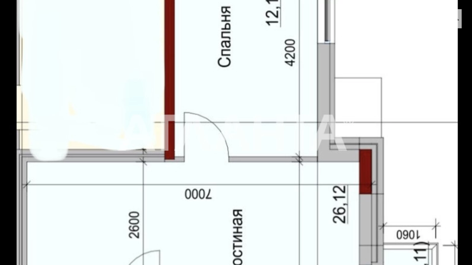 Продається 1-кімнатна квартира 46.8 кв. м у Одесі, вул. Дачна, 28 - фото 3