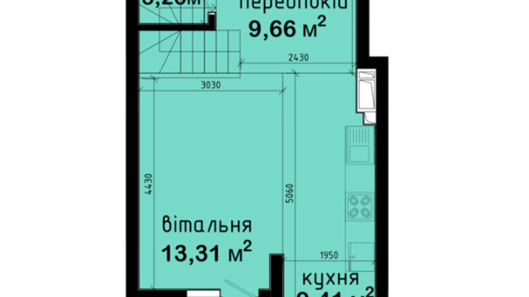 Продається 2-кімнатна квартира 71.69 кв. м у Києві, просп. Академіка Глушкова, 42 - фото 2