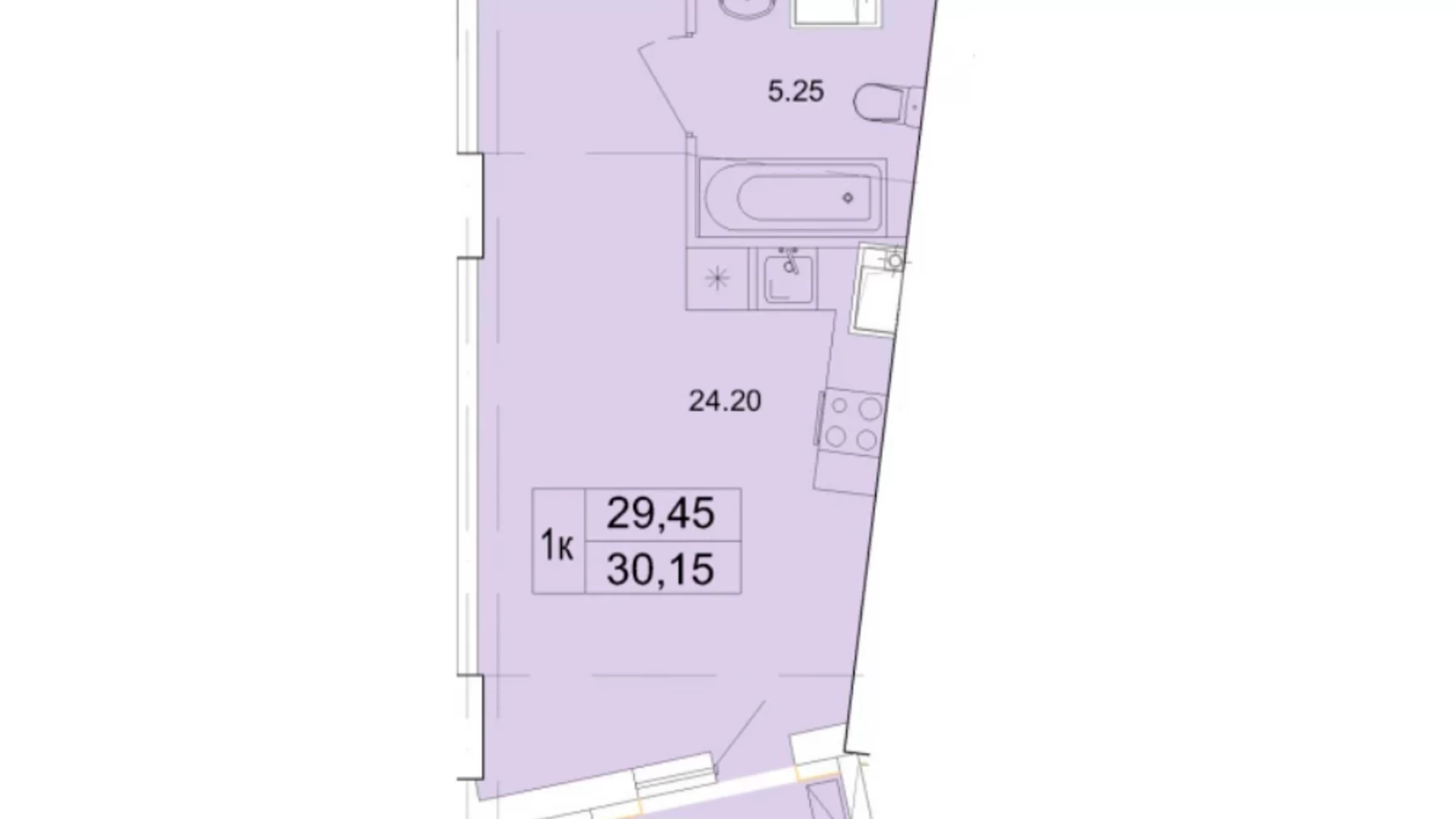 Продается 1-комнатная квартира 30.15 кв. м в Одессе - фото 2
