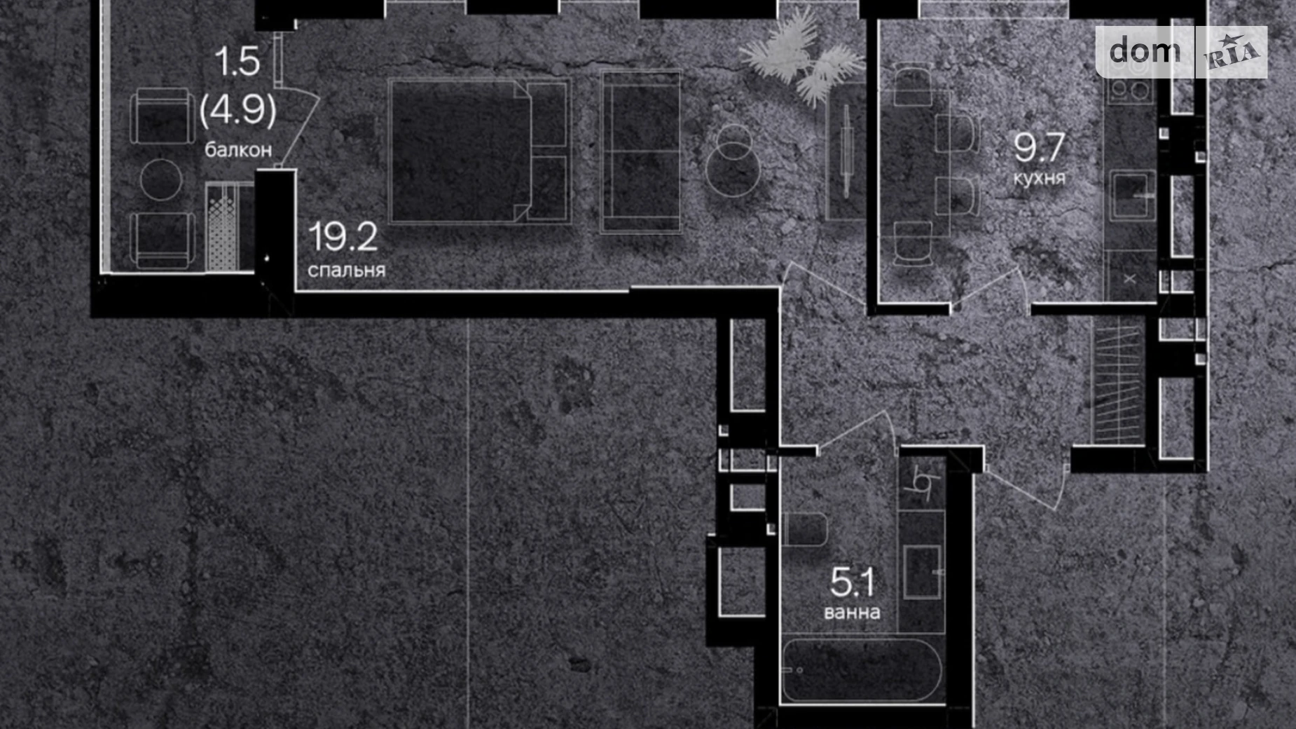 Продається 1-кімнатна квартира 42.5 кв. м у Вінниці, пров. Цегельний, 12 - фото 2