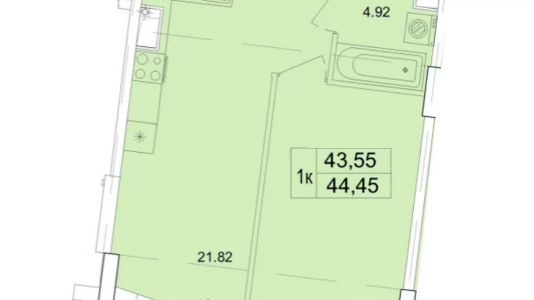 Продается 1-комнатная квартира 44.45 кв. м в Одессе, ул. Чубаевская - фото 2