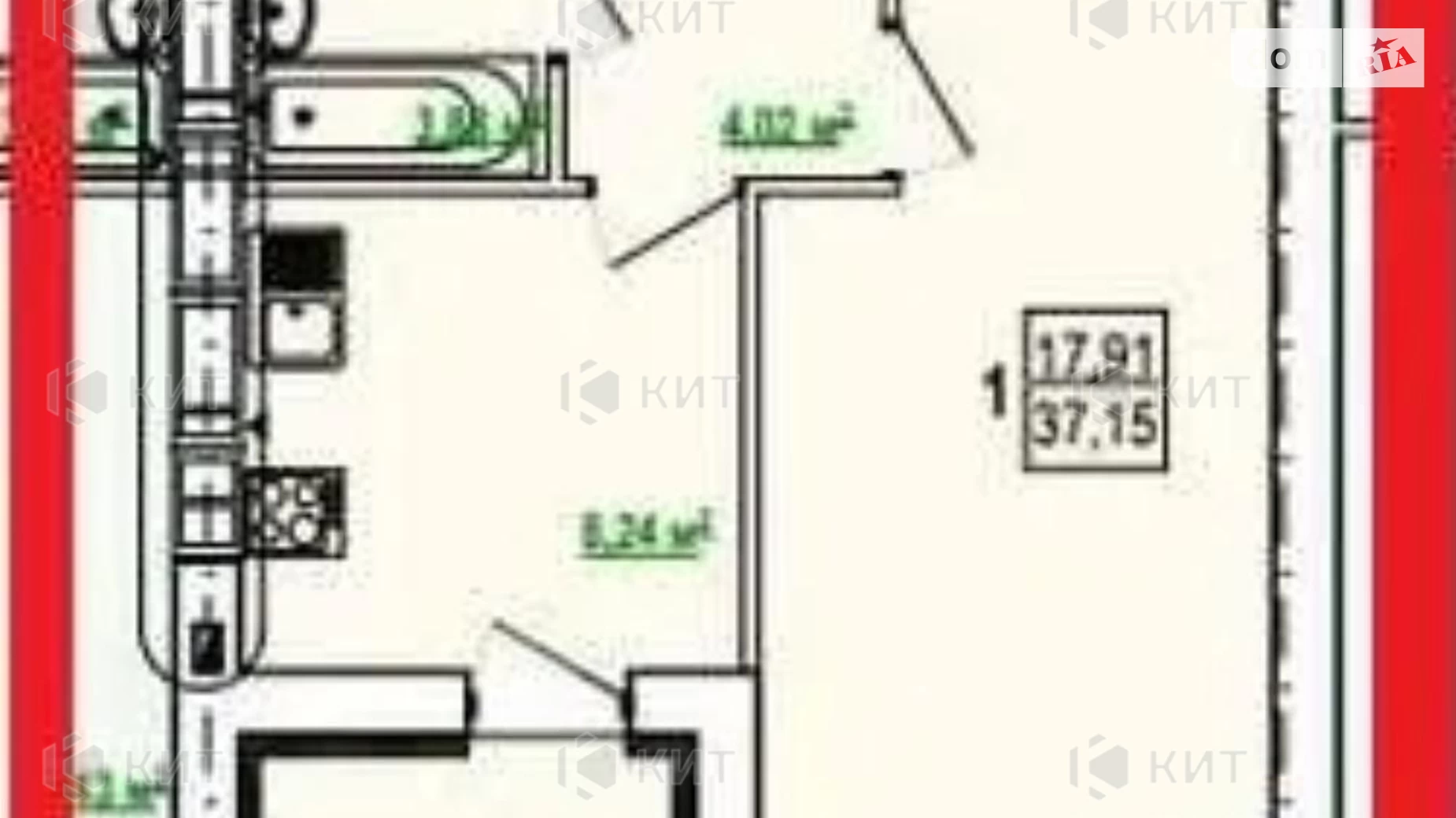 Продается 1-комнатная квартира 37 кв. м в Харькове, цена: 14000 $ - фото 3