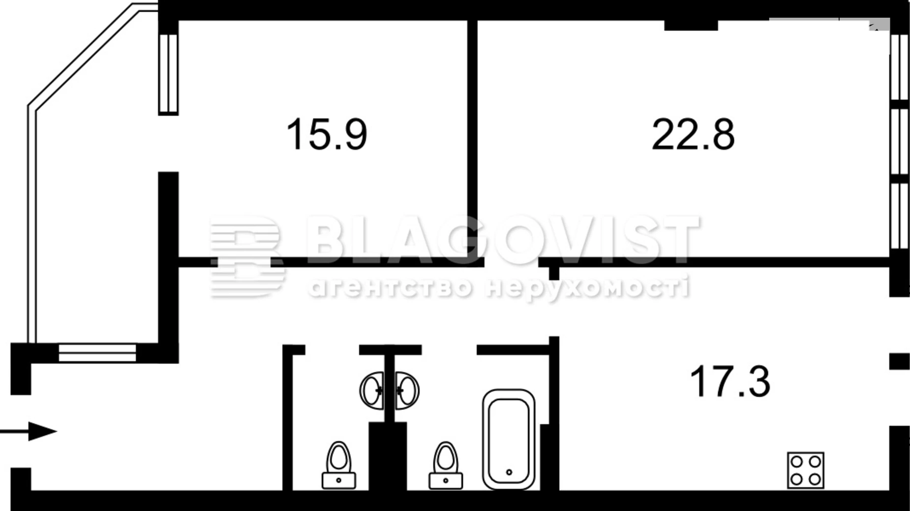Продается 2-комнатная квартира 90 кв. м в Киеве, ул. Спасская, 35 - фото 2