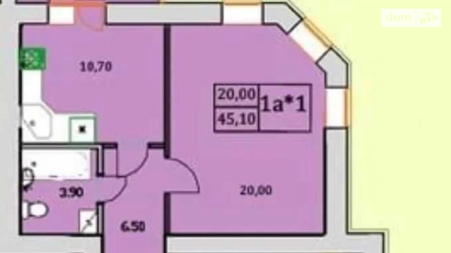 Продается 1-комнатная квартира 43.6 кв. м в Буче, ул. Ивана Кожедуба, 8Б - фото 2