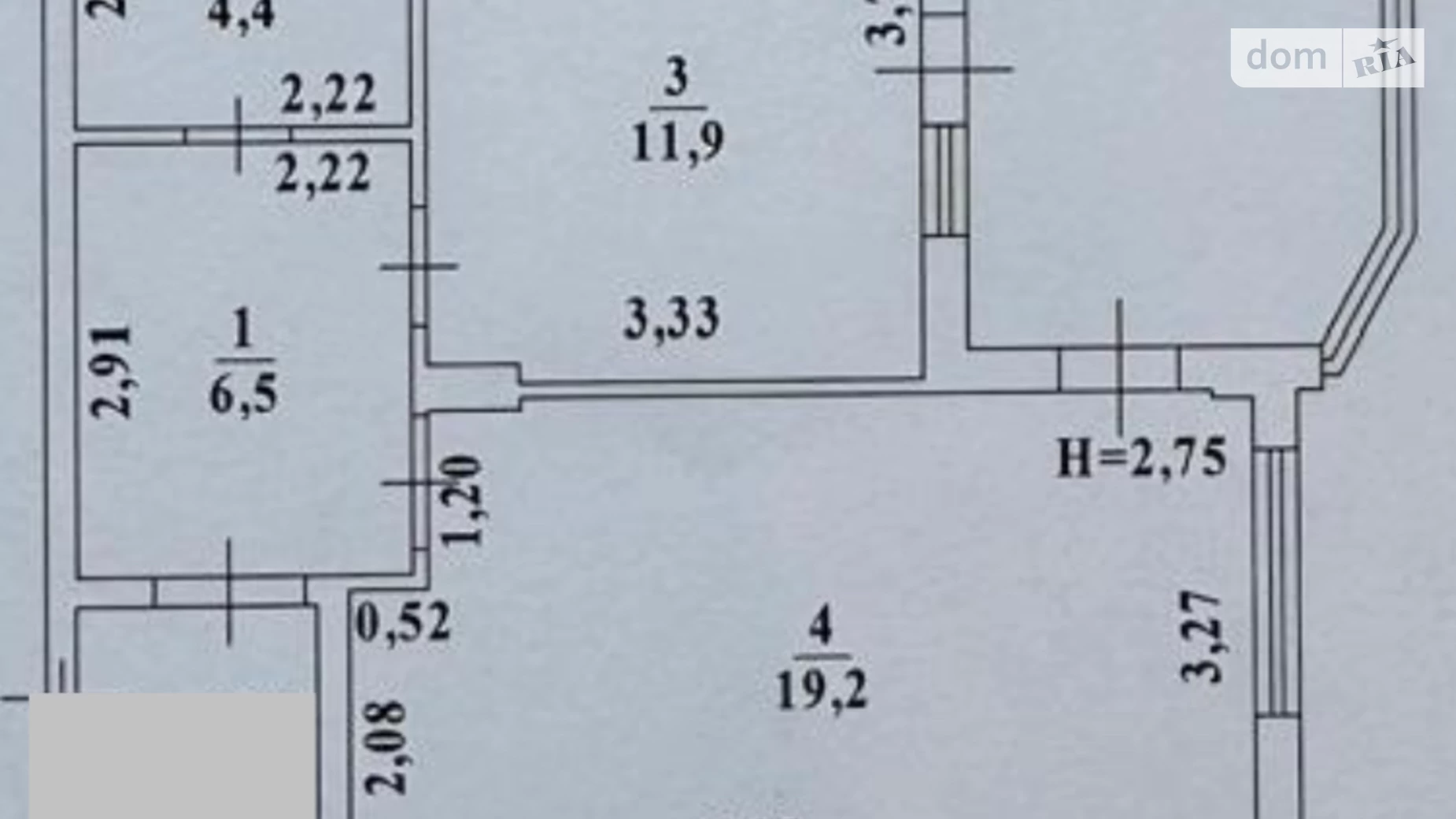 Продається 2-кімнатна квартира 51.9 кв. м у Лиманці, мас. Радужний - фото 2