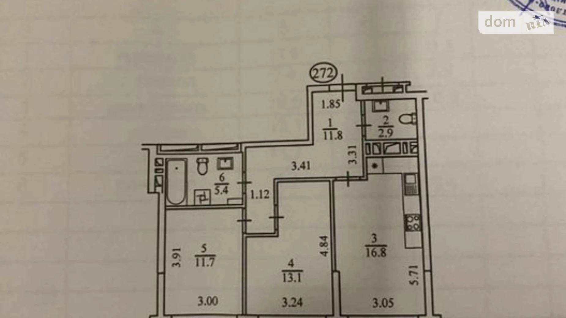 Продається 2-кімнатна квартира 61.7 кв. м у Києві, вул. Віктора Некрасова(Північно-Сирецька), 6 - фото 3