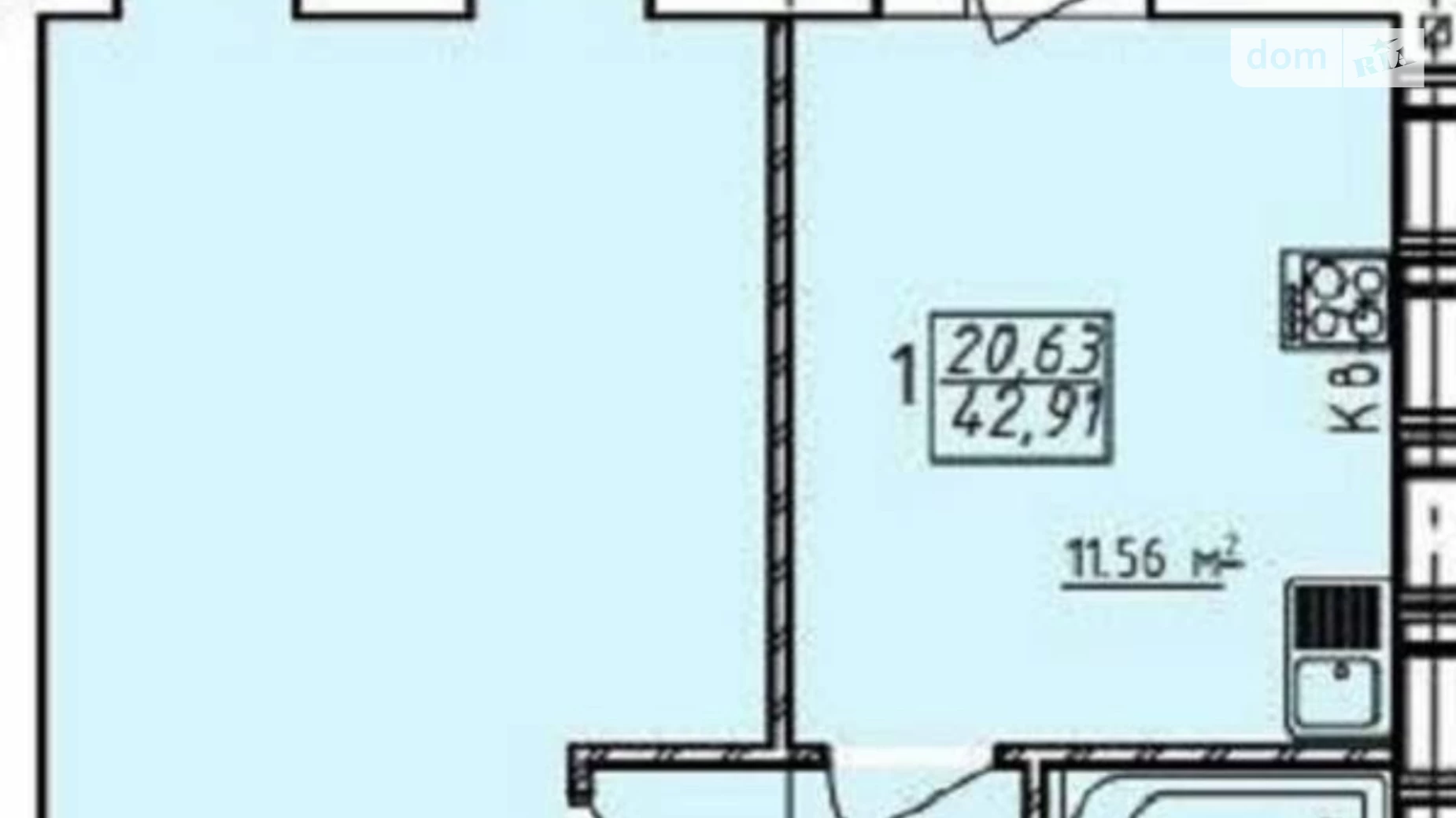 Продается 1-комнатная квартира 43 кв. м в Харькове, ул. Заливная - фото 2