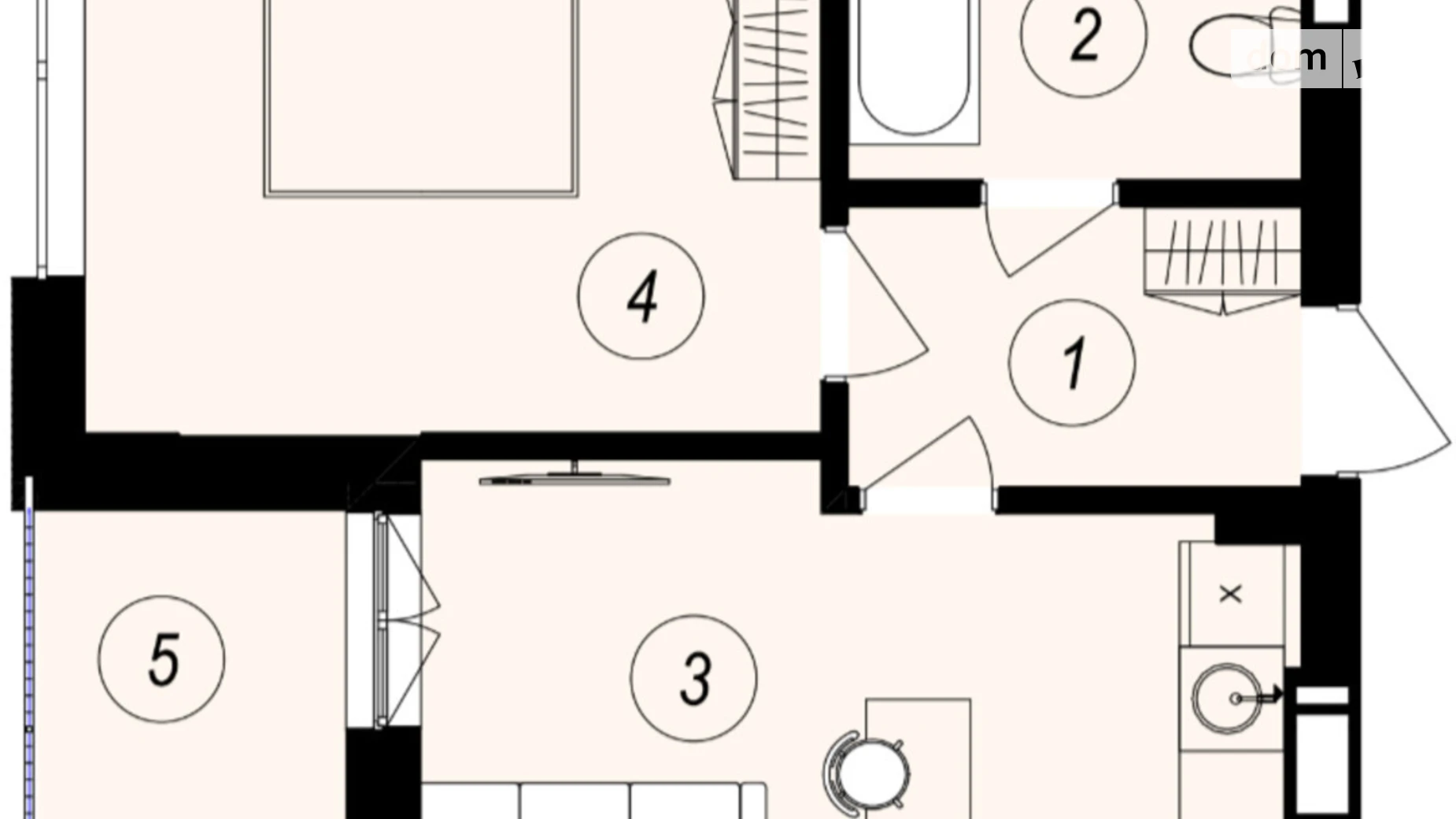 Продается 1-комнатная квартира 38.17 кв. м в Ужгороде, ул. Тлехаса, 89А - фото 2