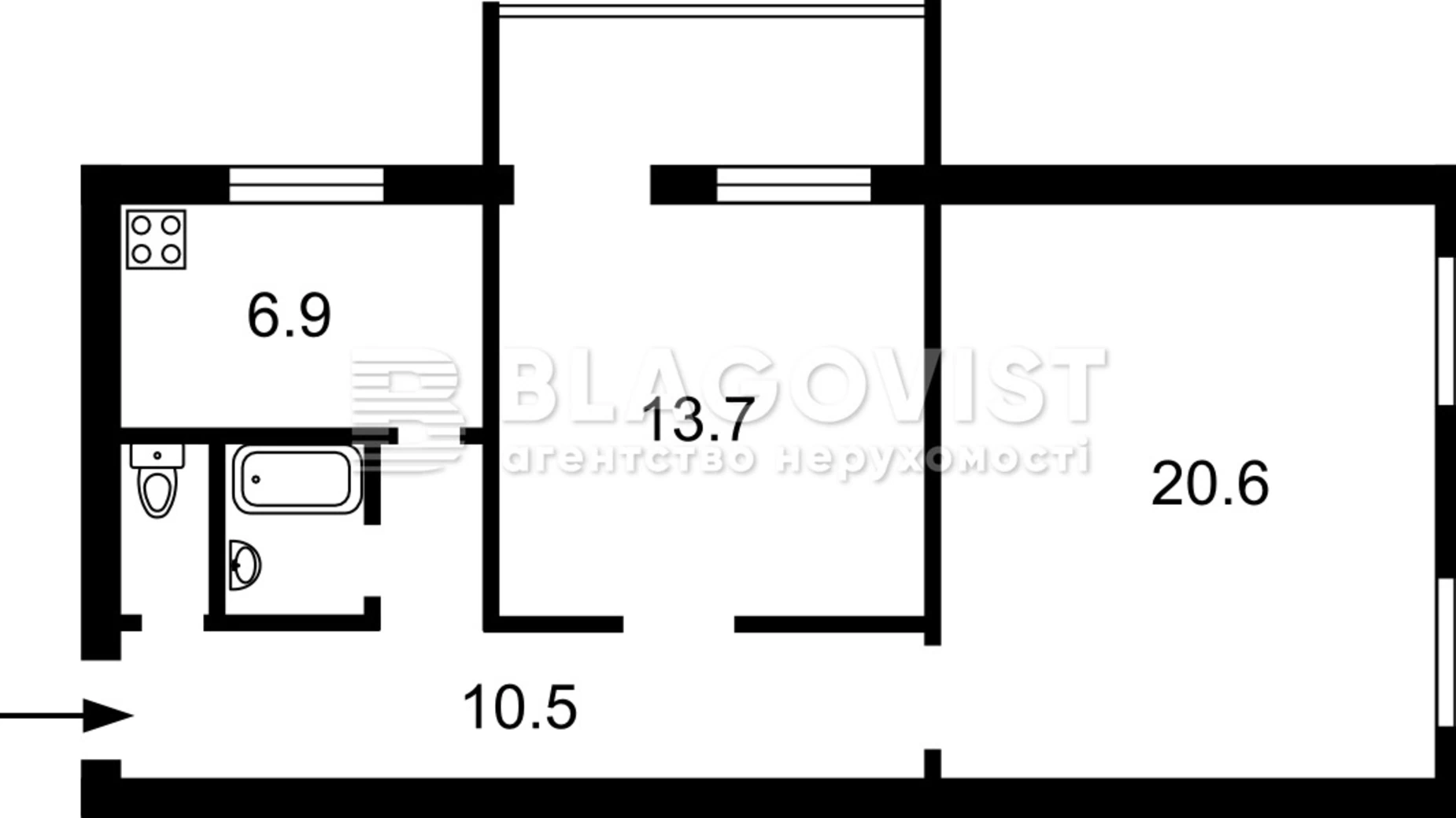 Продается 2-комнатная квартира 55 кв. м в Киеве, пл. Михайловская, 22 - фото 4