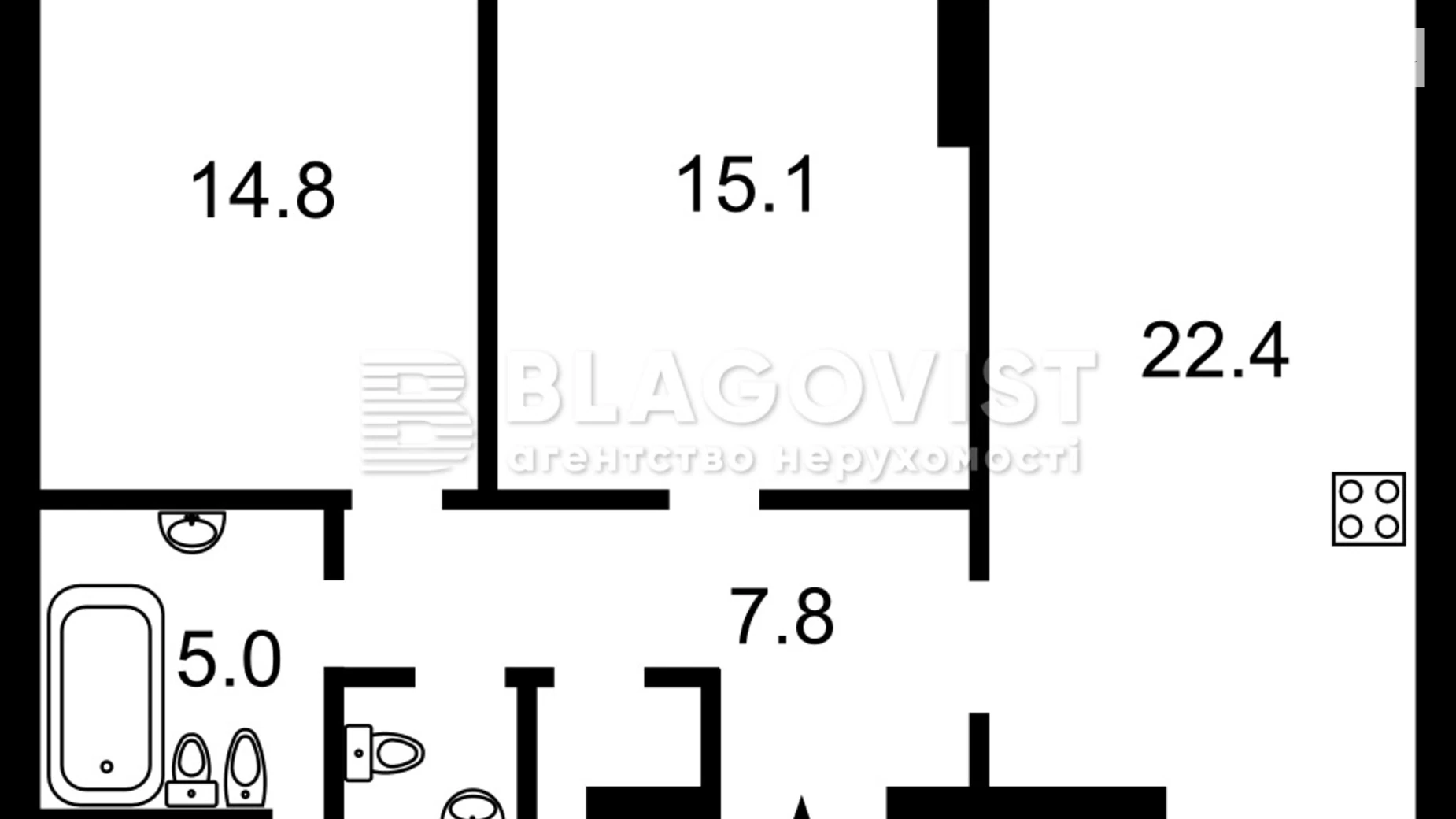 Продається 2-кімнатна квартира 67.9 кв. м у Києві, цена: 155000 $ - фото 3