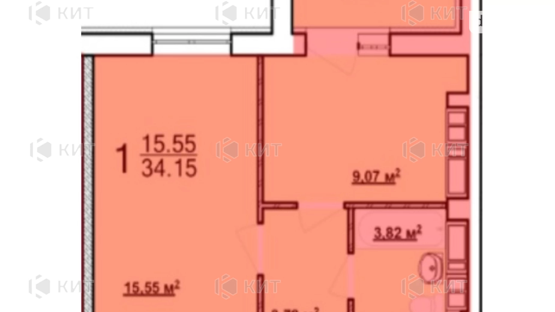 Продается 1-комнатная квартира 34.15 кв. м в Харькове, пер. Черновский, 1А - фото 5