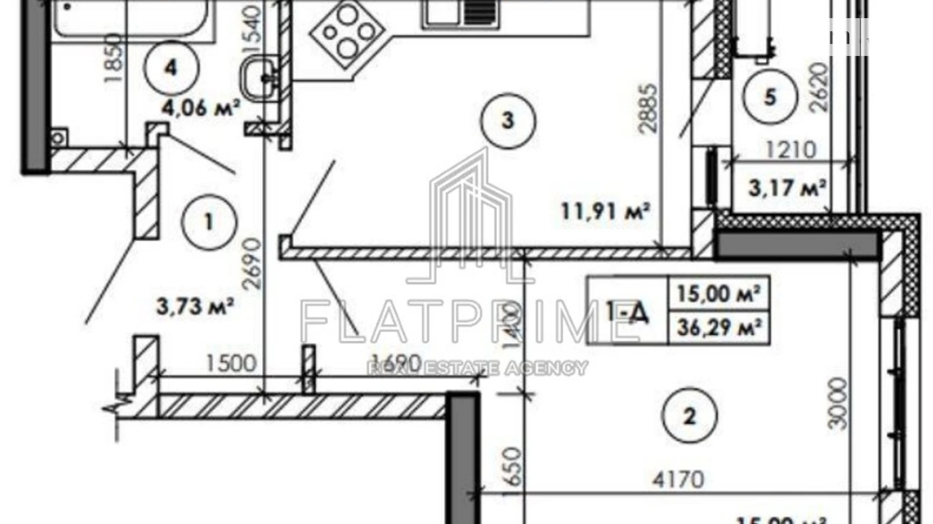 Продается 1-комнатная квартира 36 кв. м в Киеве, ул. Клеманская, 7 - фото 4