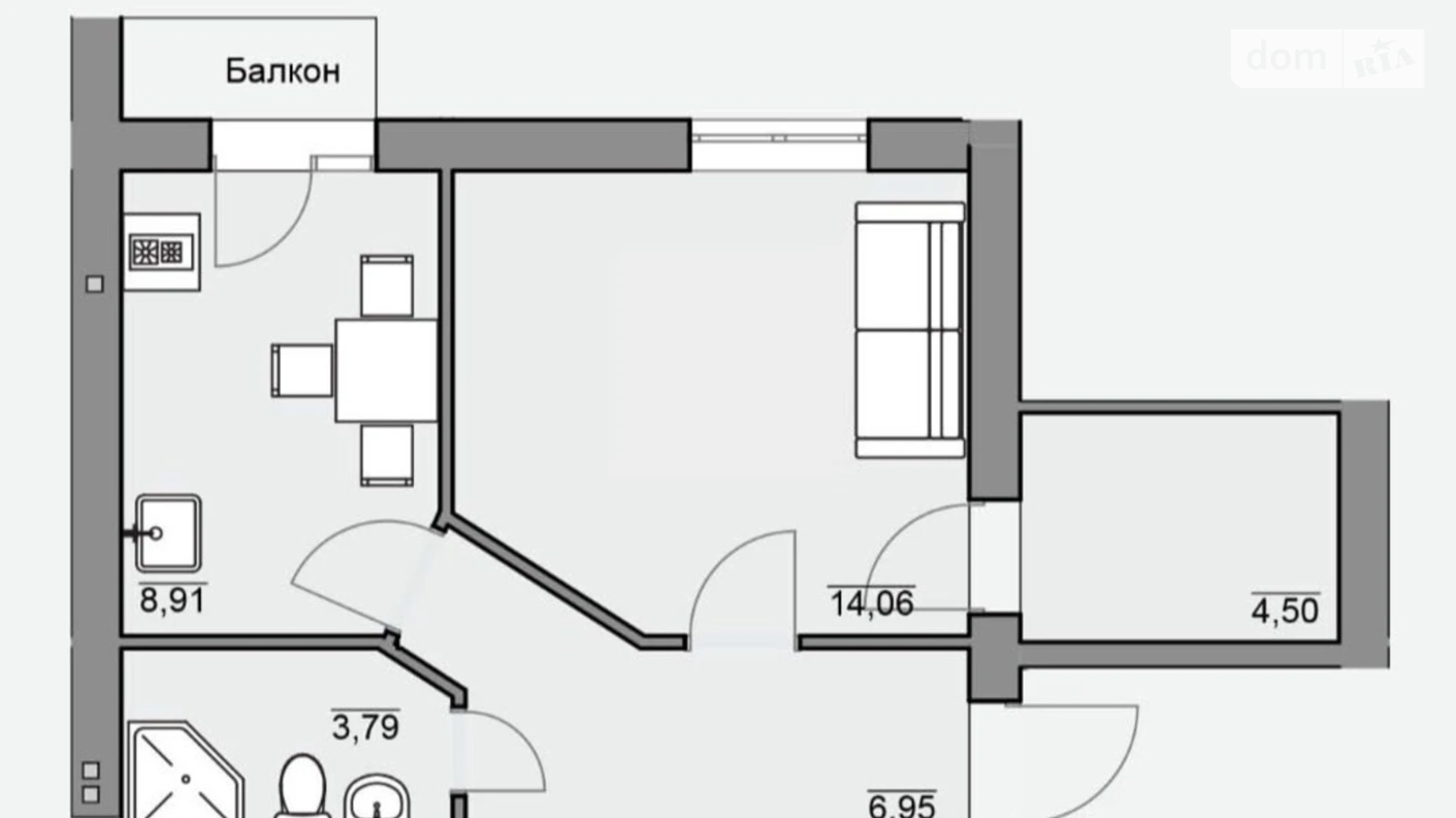 Продается 1-комнатная квартира 39.43 кв. м в Березиной, ул. Каштановая - фото 2