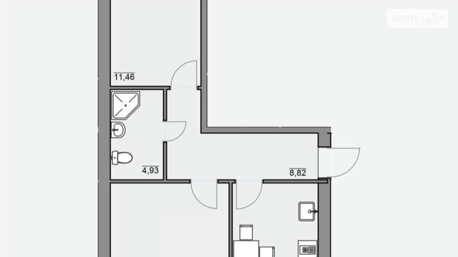 Продається 2-кімнатна квартира 50.72 кв. м у Березині, вул. Каштанова, 1 - фото 2