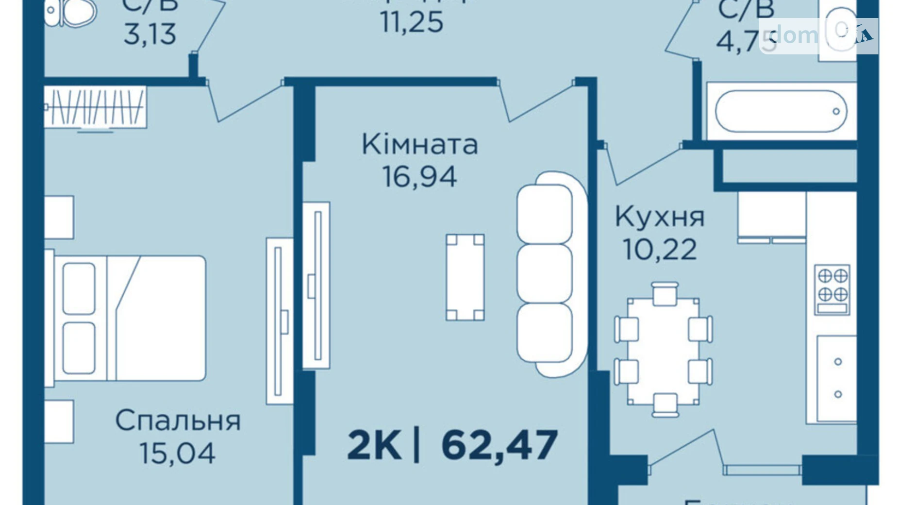 Продається 2-кімнатна квартира 62.47 кв. м у Крихівцях, вул. Фізкультурна, 27 - фото 5