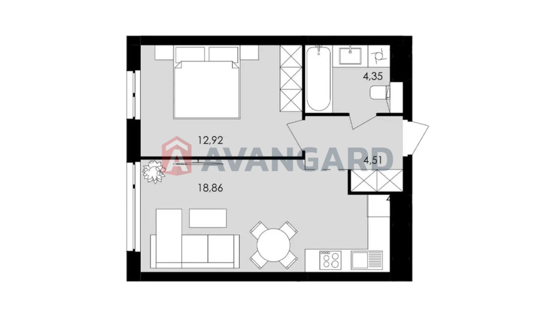 Продается 1-комнатная квартира 41 кв. м в Сокольниках, ул. Героев Крут - фото 2