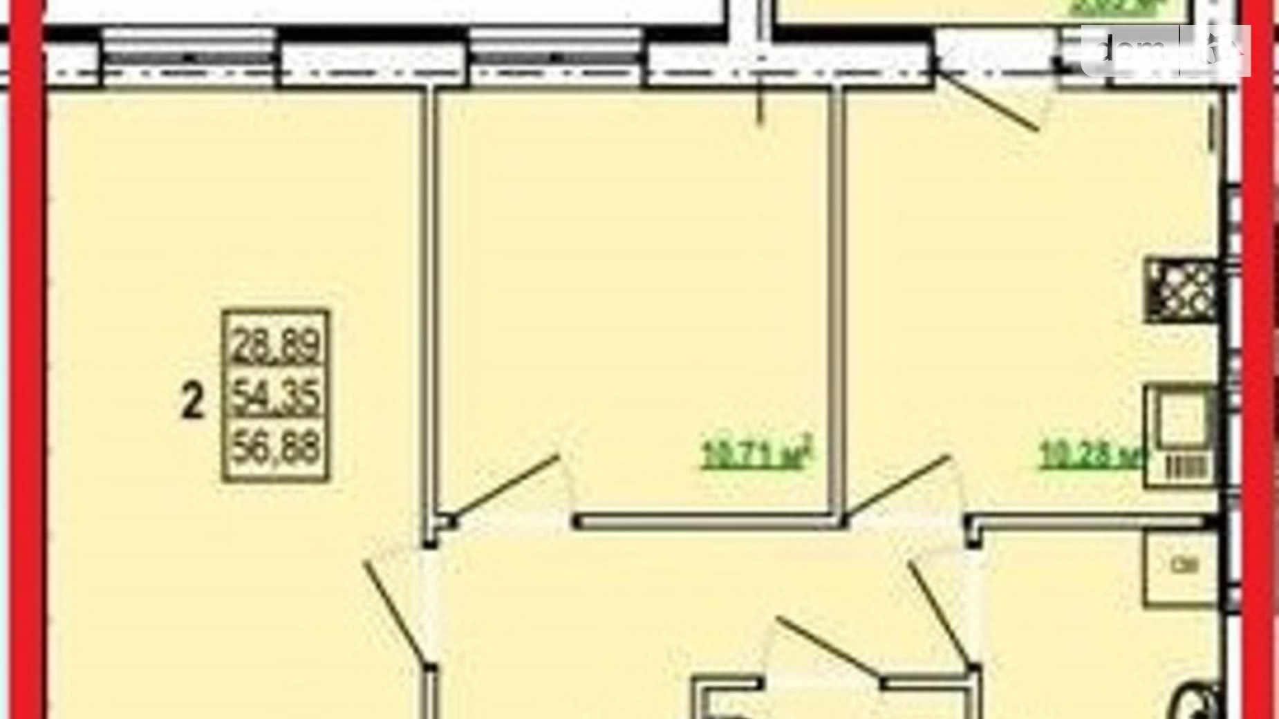 Продается 2-комнатная квартира 56 кв. м в Харькове, просп. Победы, 86 - фото 4