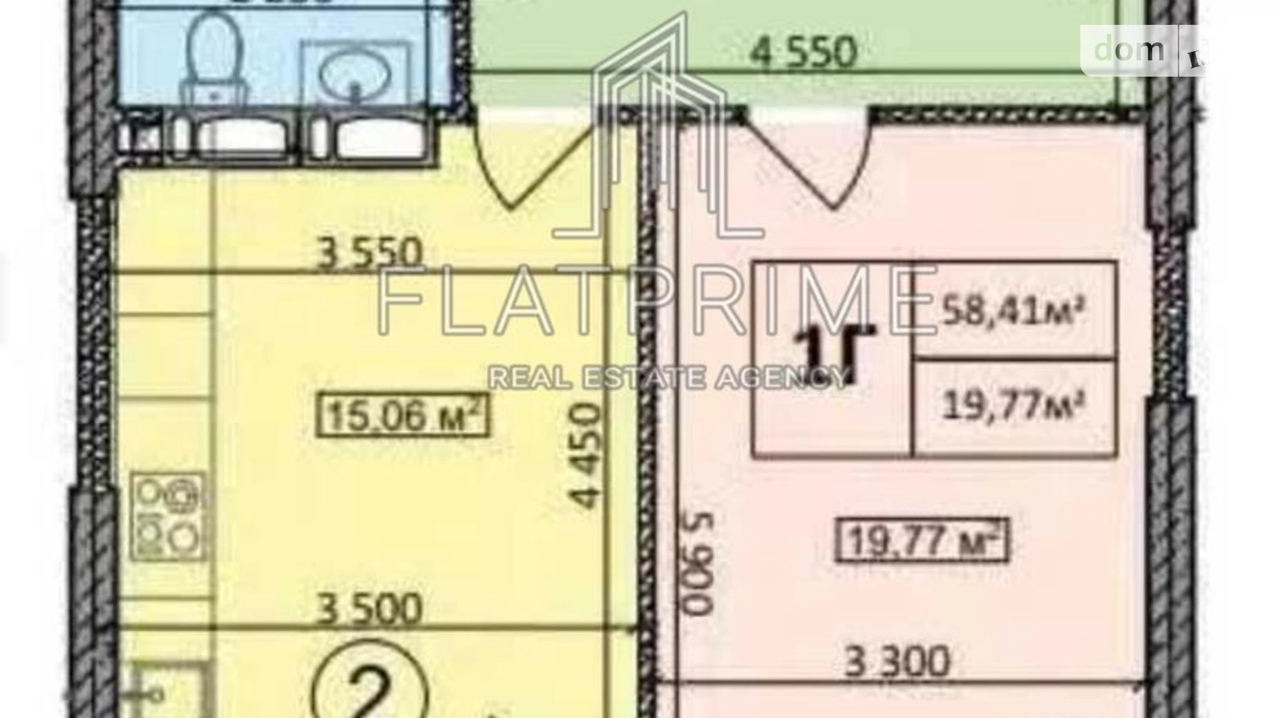Продается 1-комнатная квартира 58.5 кв. м в Киеве, ул. Глубочицкая, 73 - фото 3