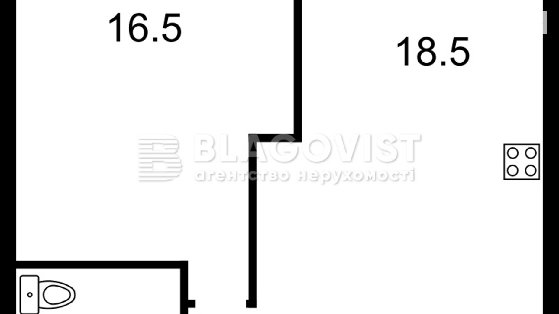 Продается 1-комнатная квартира 43 кв. м в Киеве, ул. Нижнеключевая, 14 - фото 2