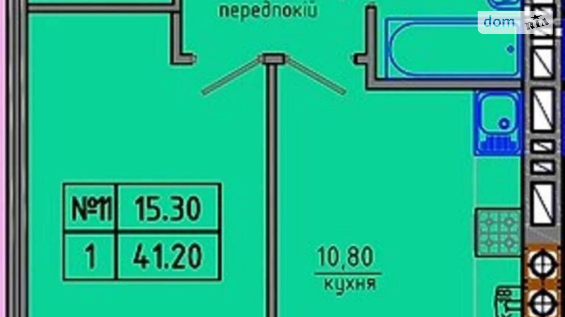 Продается 1-комнатная квартира 42 кв. м в Житомире, пер. Красный, 41А - фото 2