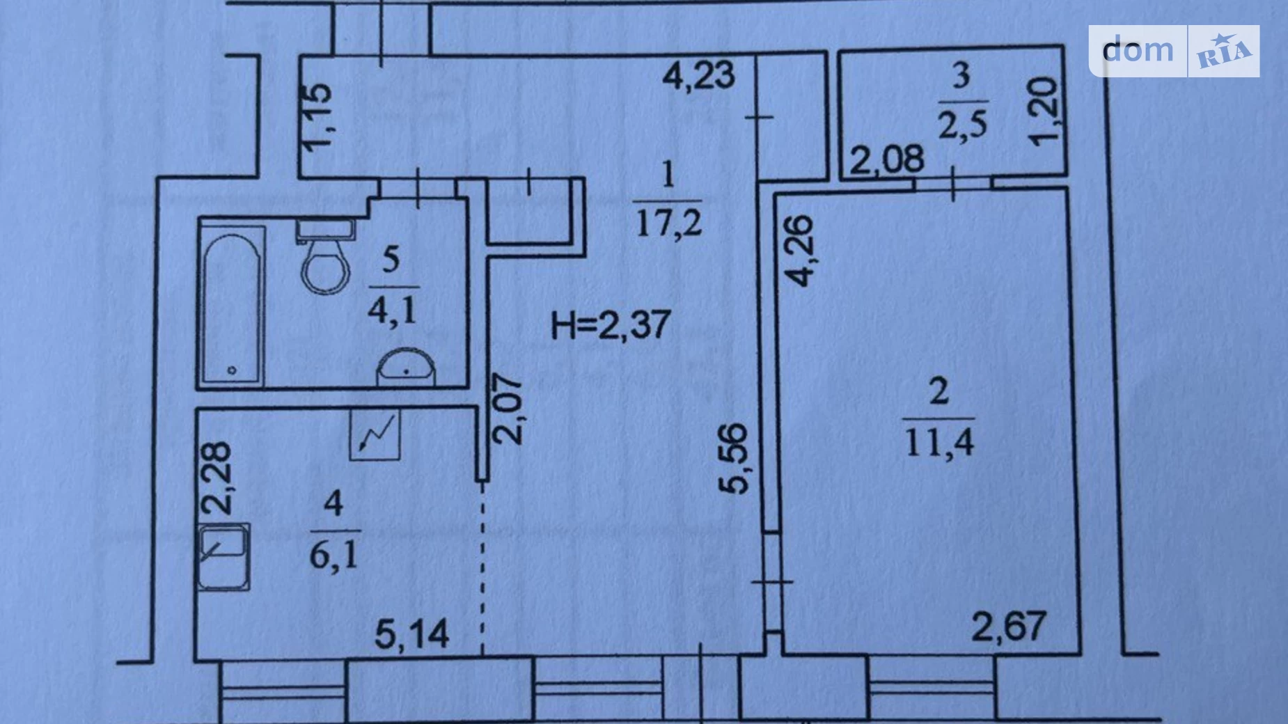 Продается 2-комнатная квартира 42.2 кв. м в Киеве, спуск Кловский, 14Б - фото 3
