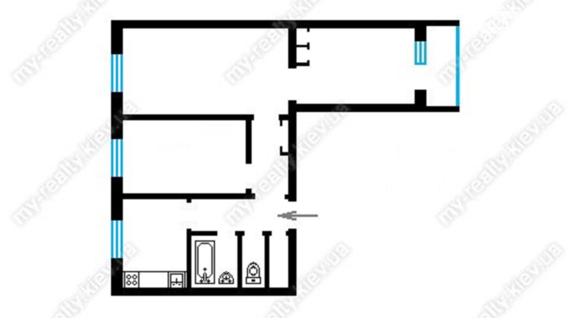 Продается 3-комнатная квартира 59 кв. м в Шостке, ул. Марата, 30А - фото 2
