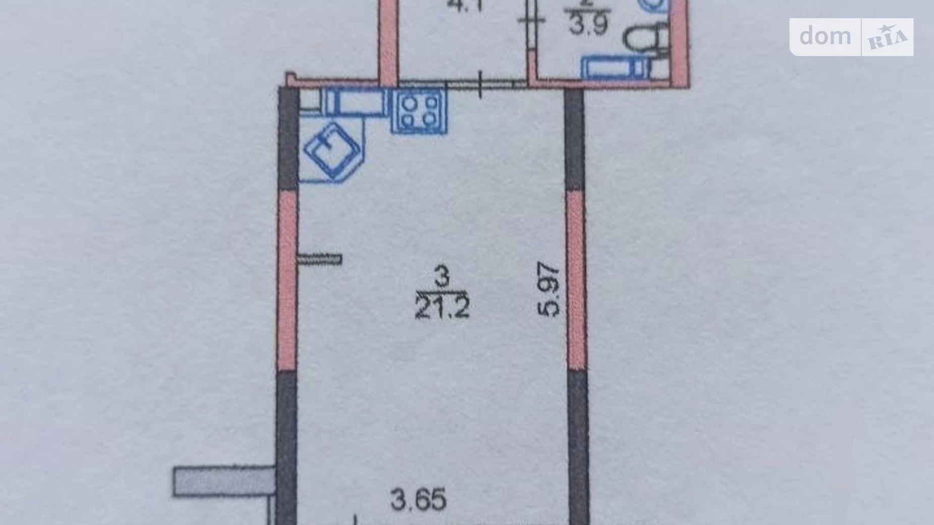 Продається 1-кімнатна квартира 31.3 кв. м у Києві, вул. Миколи Кибальчича, 1В - фото 3