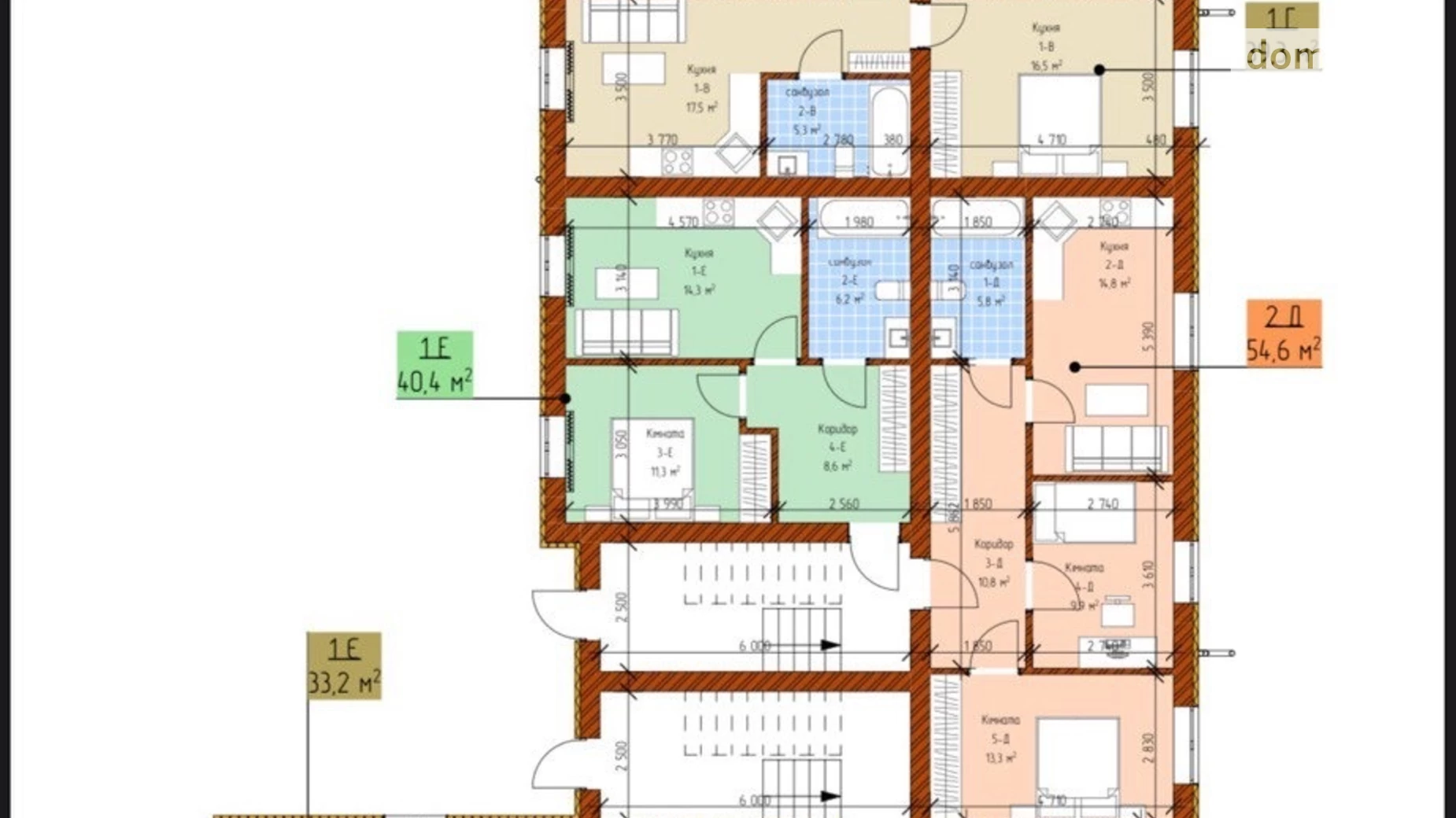 Продается 2-комнатная квартира 43.9 кв. м в Агрономичном, ул. Шевченко, 90 - фото 2