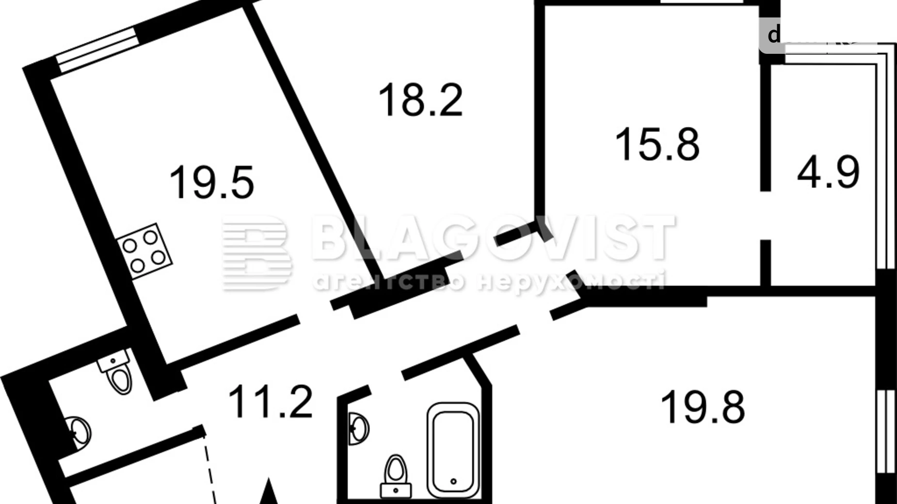 Продается 3-комнатная квартира 100 кв. м в Киеве, ул. Дегтяревская, 25А - фото 5