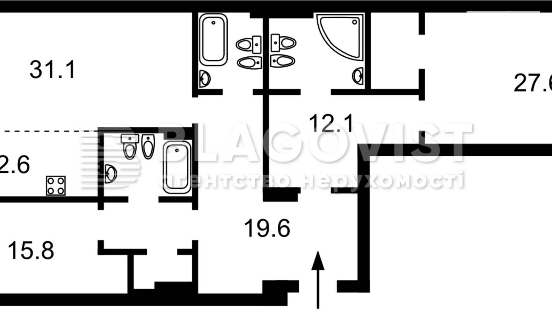 Продается 3-комнатная квартира 151 кв. м в Киеве, ул. Дегтяревская, 25А - фото 2