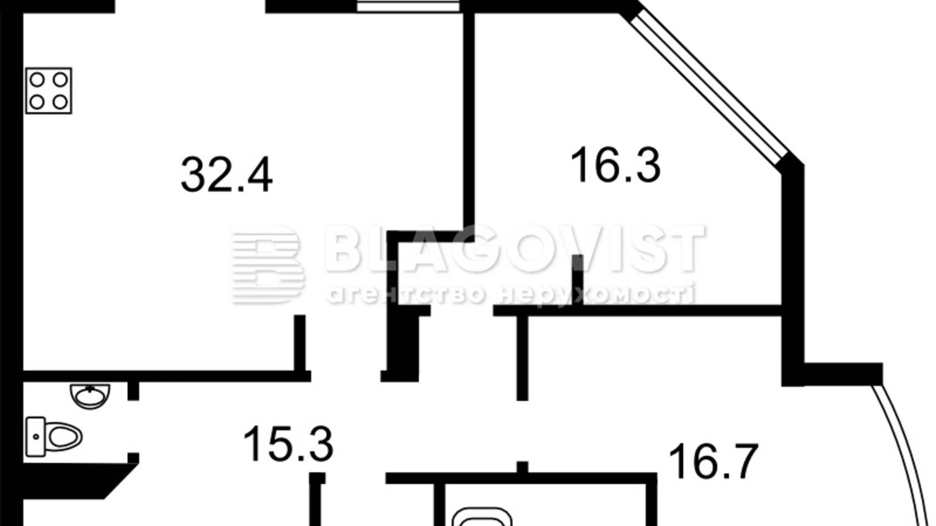 Продается 3-комнатная квартира 95 кв. м в Киеве, ул. Дегтяревская, 25А - фото 2