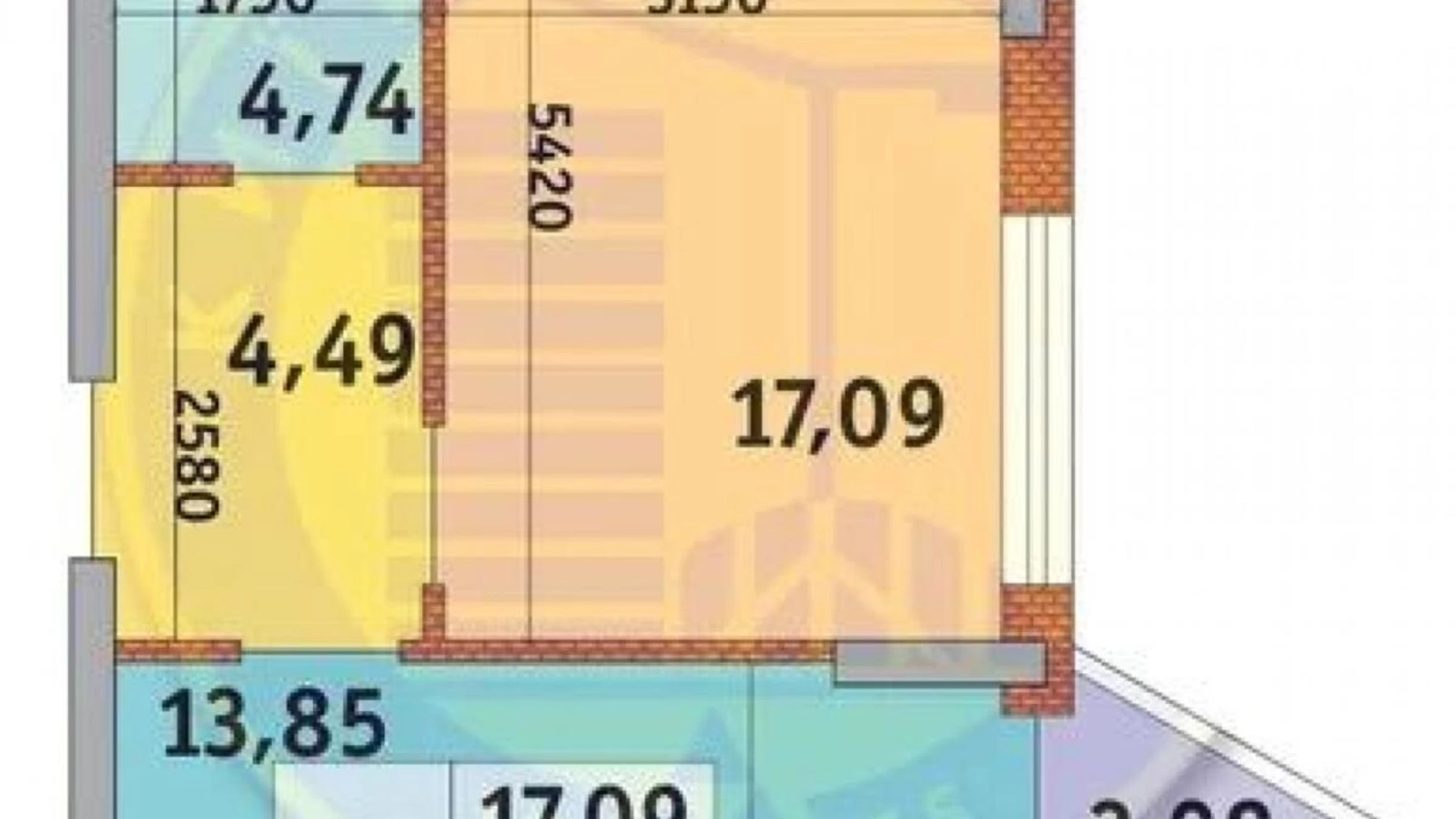 Продается 1-комнатная квартира 41.5 кв. м в Киеве, ул. Дубищанская, 6 - фото 2