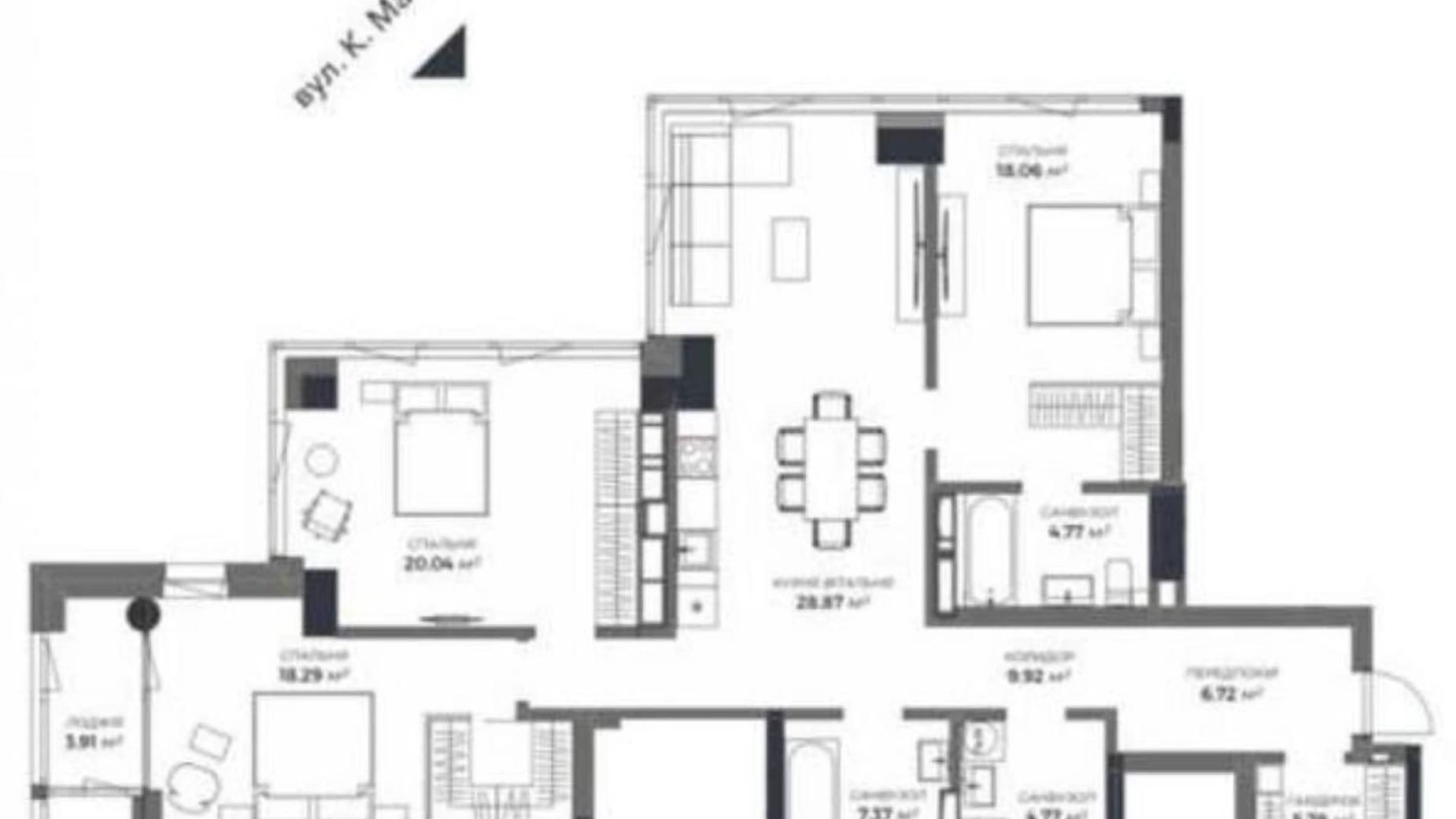 Продается 3-комнатная квартира 136 кв. м в Киеве, ул. Антоновича(Горького), 136-138 - фото 5