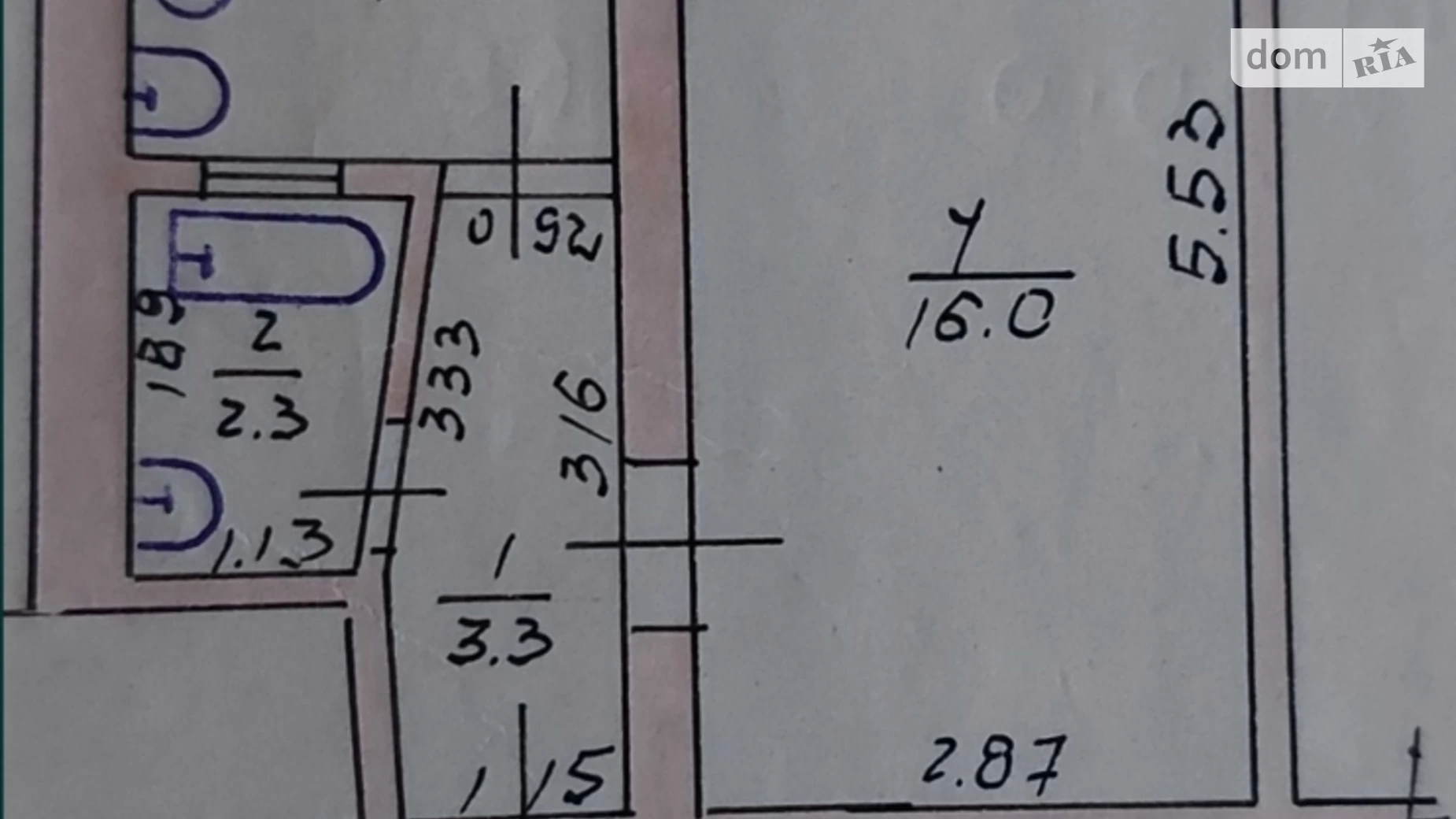 Продается 1-комнатная квартира 28 кв. м в Болграде - фото 2