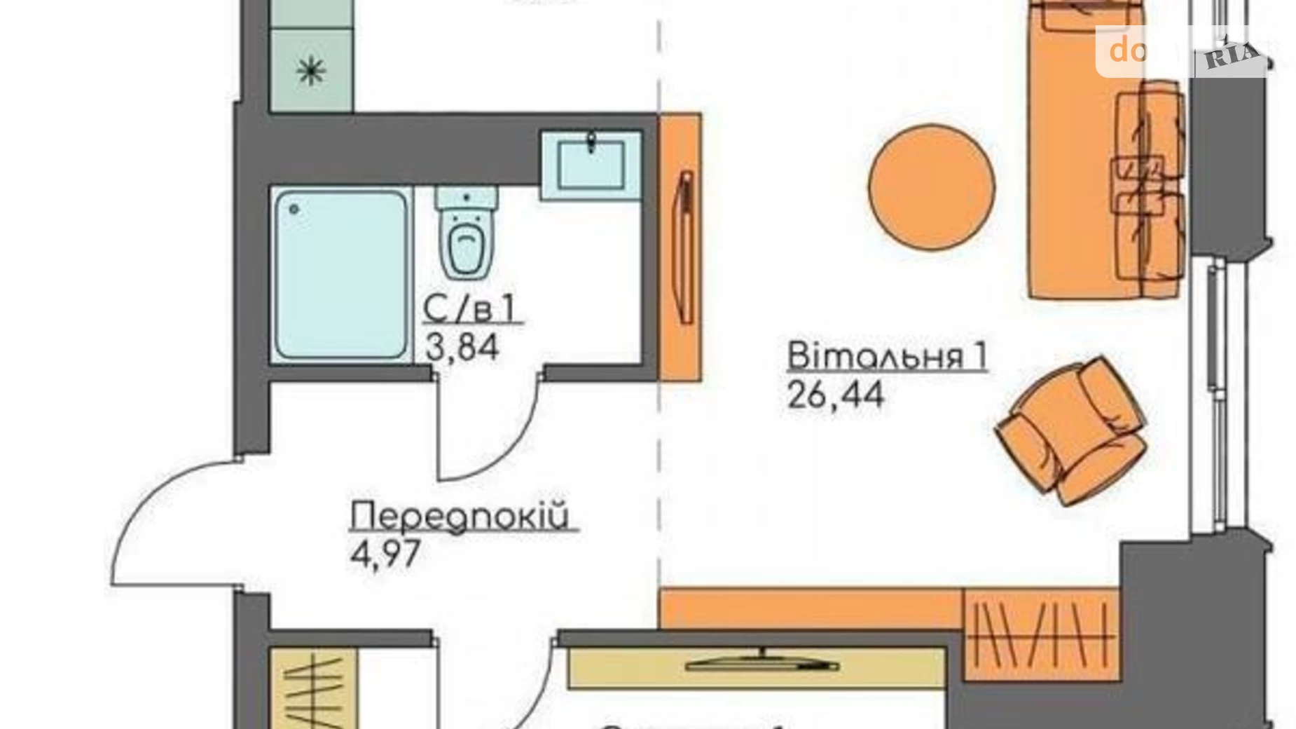 Продается 1-комнатная квартира 68 кв. м в Киеве, ул. Владимирская, 86А - фото 2