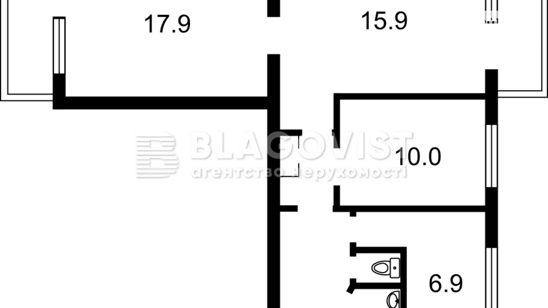 Продается 3-комнатная квартира 60 кв. м в Киеве, цена: 60000 $ - фото 2