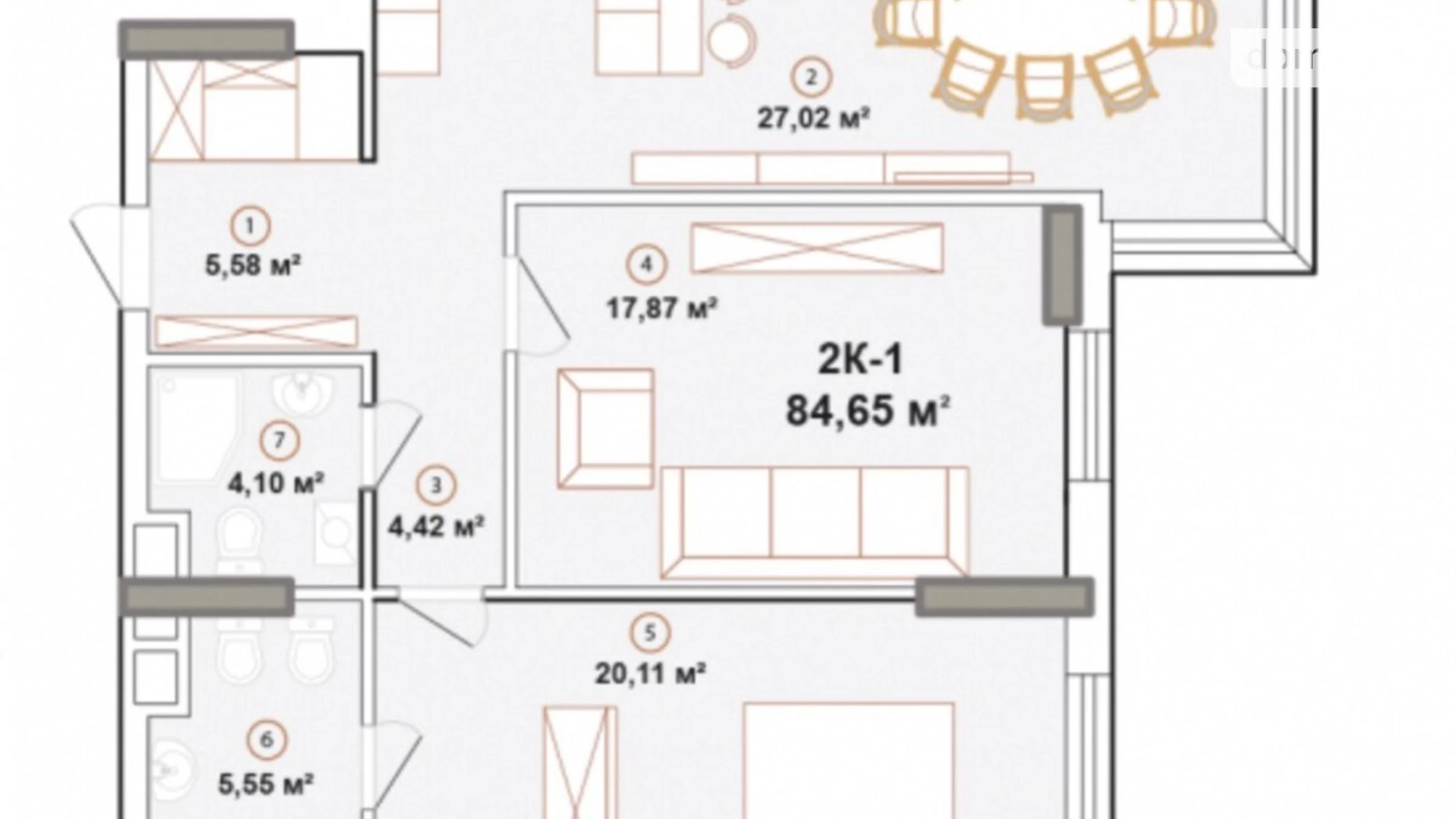 Продається 2-кімнатна квартира 84.8 кв. м у Києві, цена: 170000 $ - фото 3