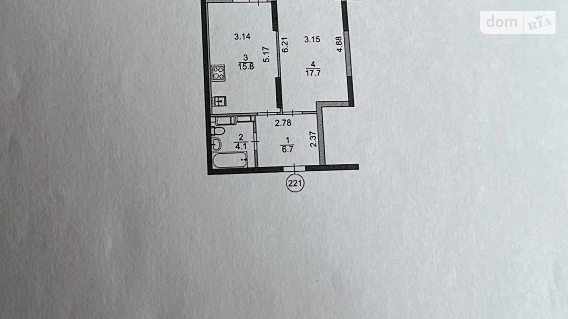 Продається 1-кімнатна квартира 46 кв. м у Києві, вул. Миколи Кибальчича, 1Г - фото 4