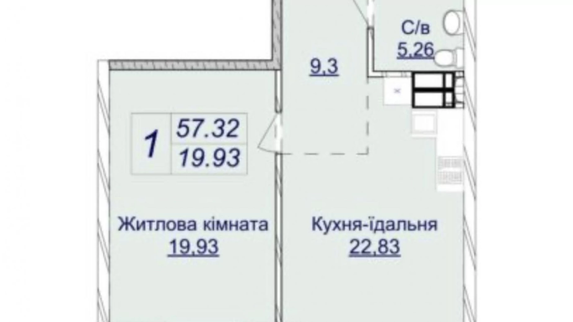 Продается 1-комнатная квартира 57.32 кв. м в Киеве, ул. Андрея Верхогляда(Драгомирова), 7 - фото 4