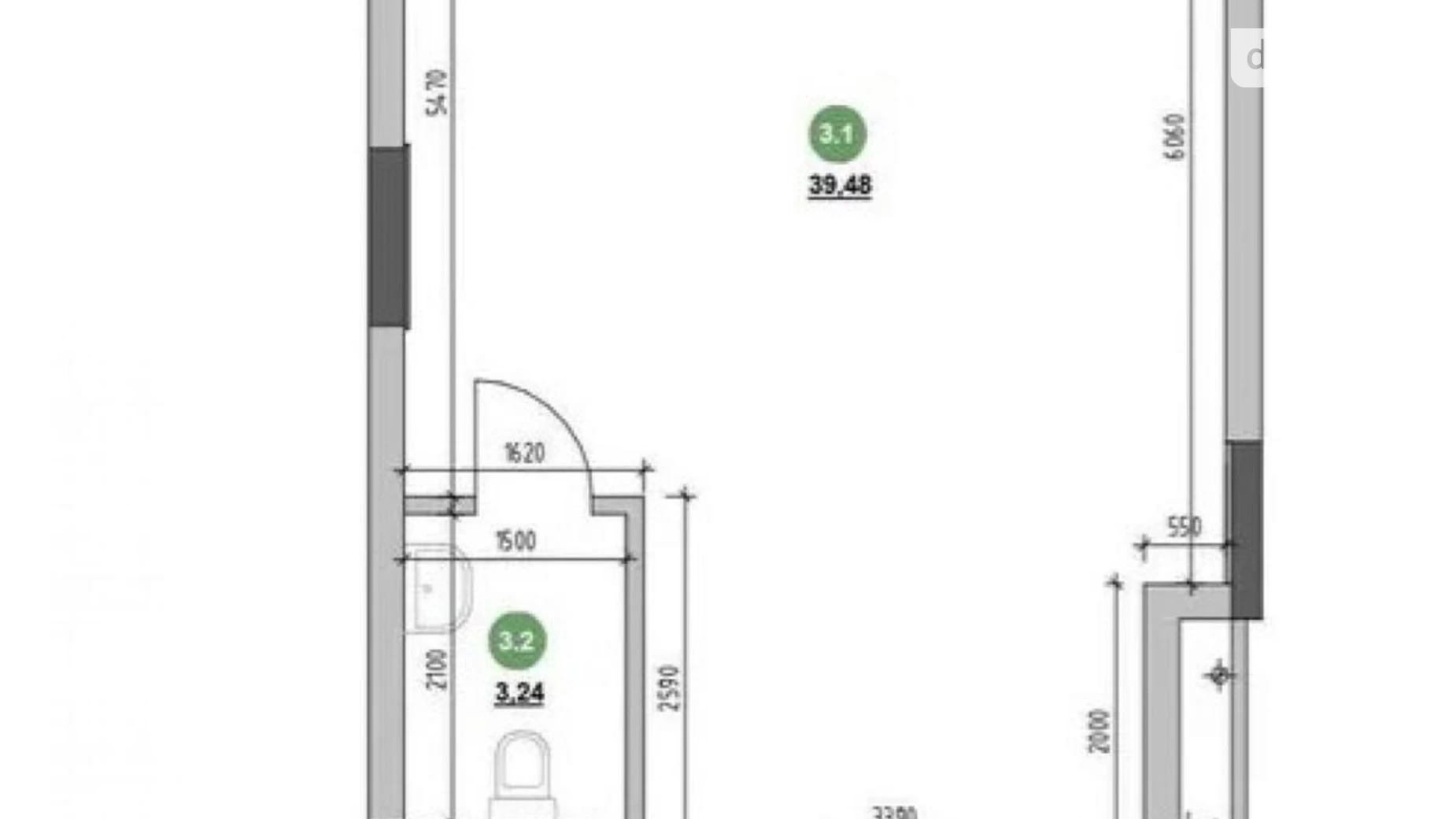 Продается помещения свободного назначения 46 кв. м в 11-этажном здании, цена: 62000 $ - фото 4
