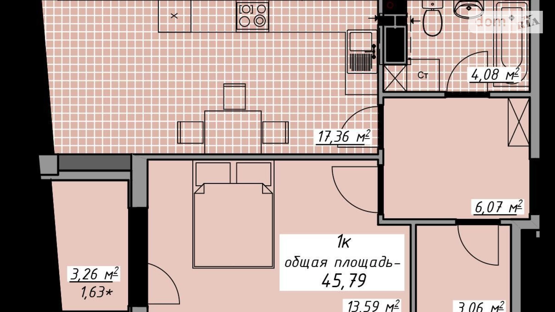 Продається 1-кімнатна квартира 45 кв. м у Одесі, пров. Курортний, 2 - фото 2