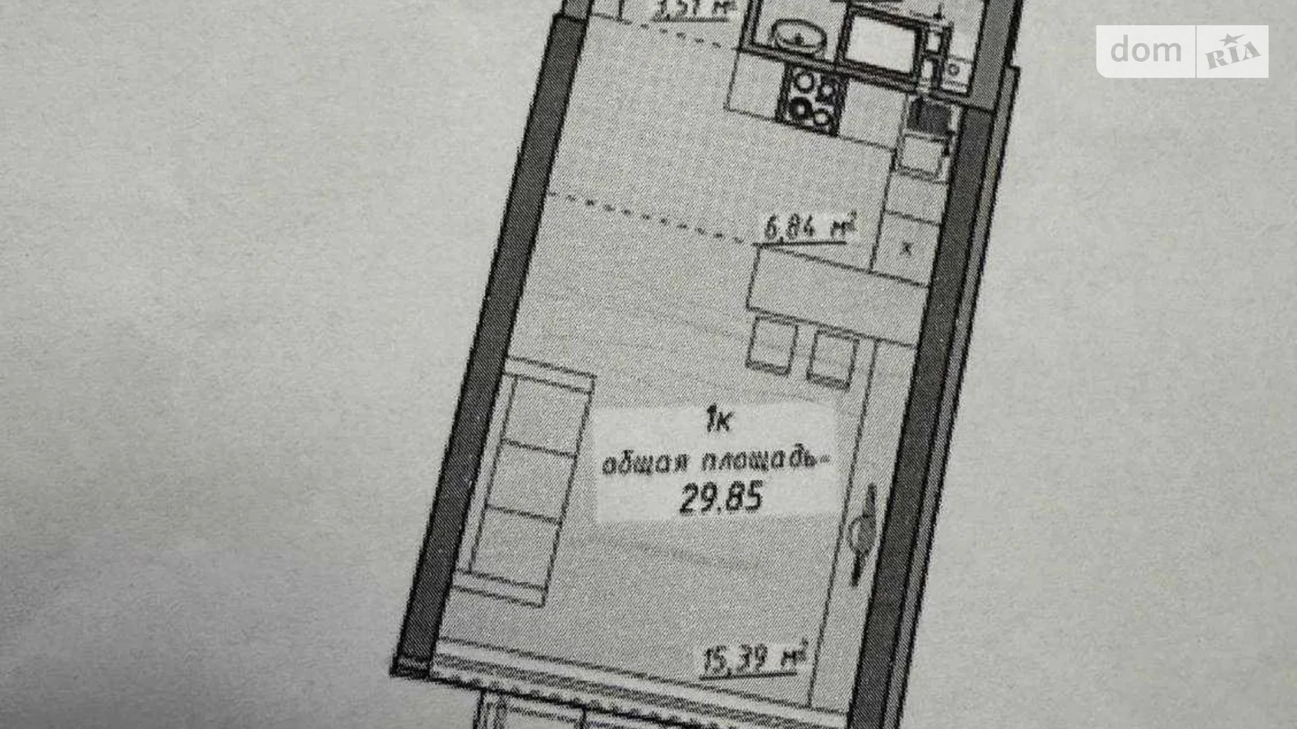 Продається 1-кімнатна квартира 29 кв. м у Одесі, пров. Курортний, 2 - фото 2