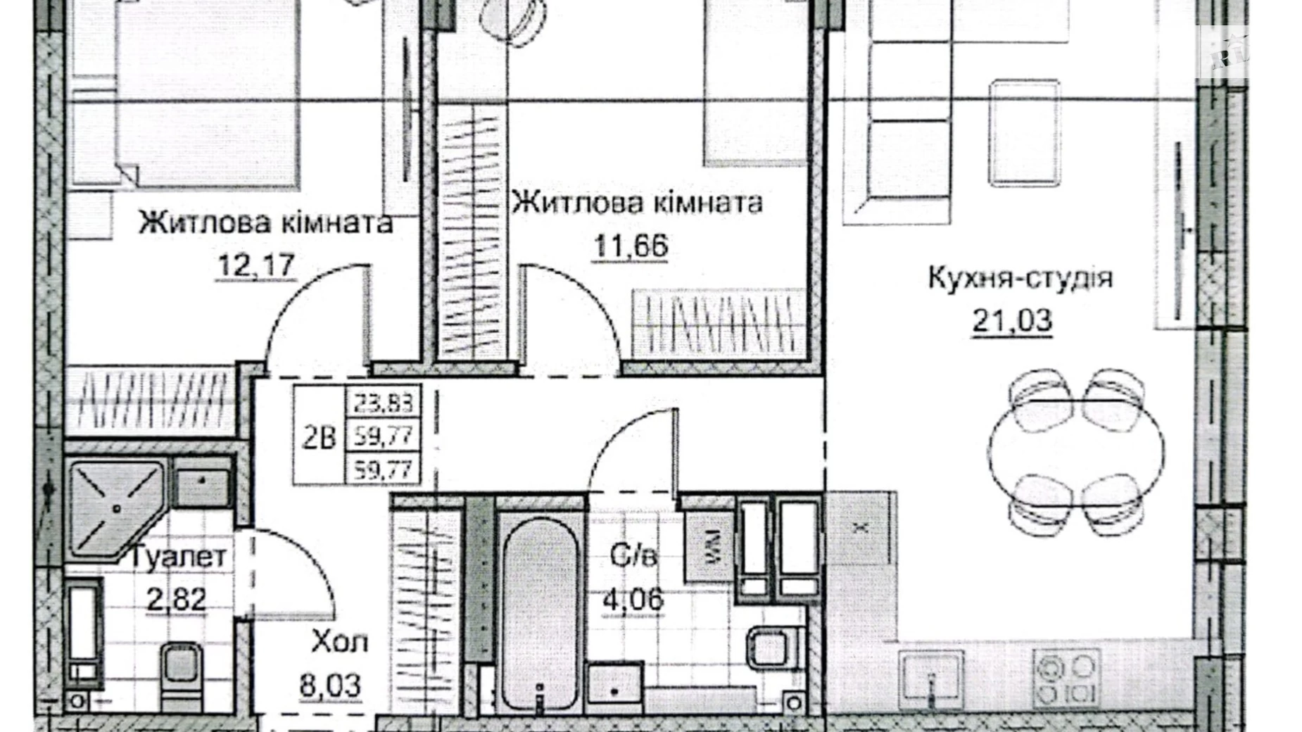 Продається 2-кімнатна квартира 61.6 кв. м у Кропивницькому, вул. Андріївська, 2А - фото 3